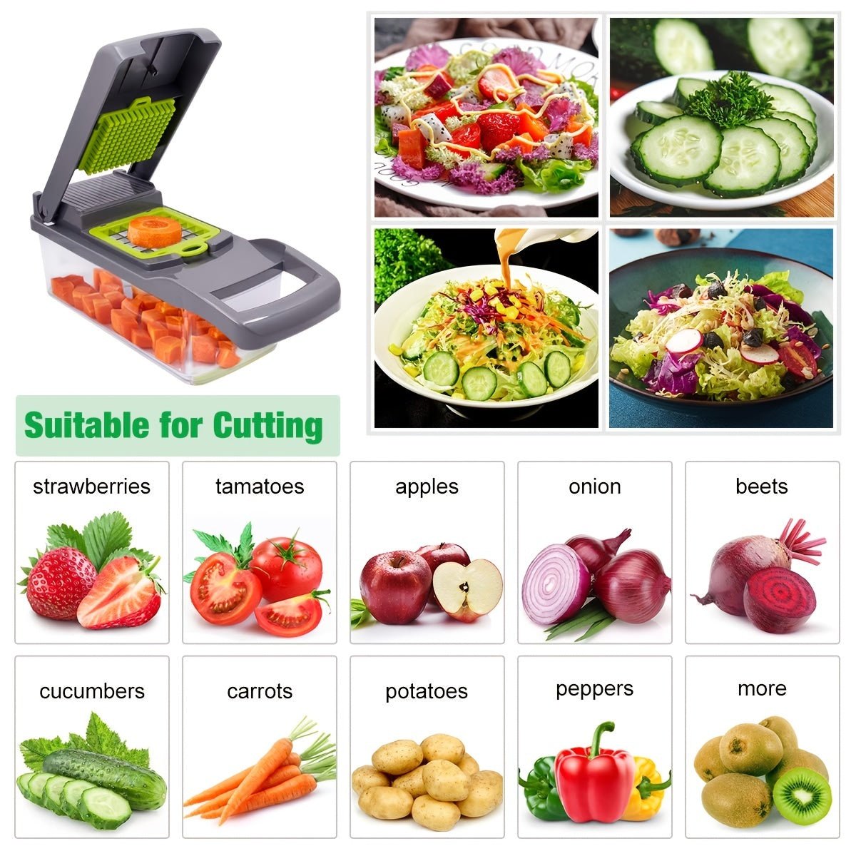 1 Set Kitchen Vegetable Chopper - AdeLShop