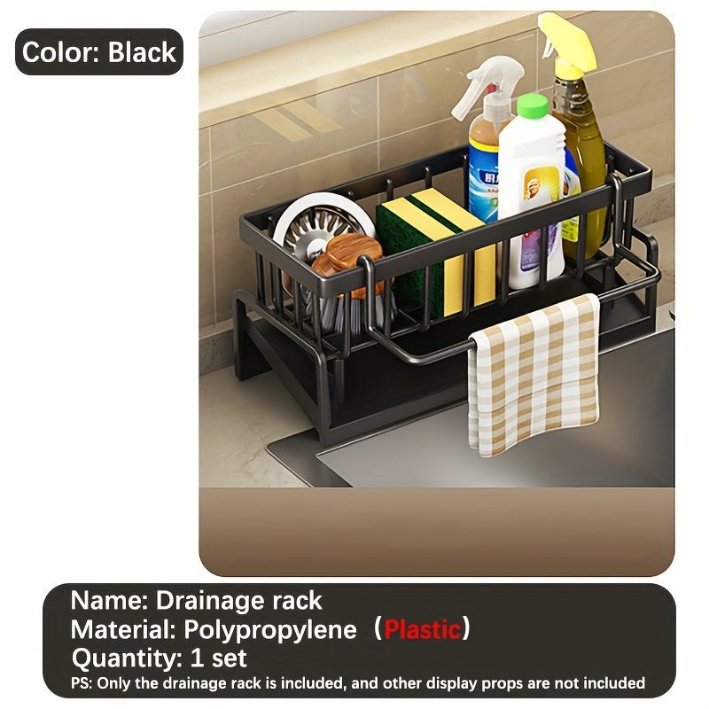 1 Set, Polypropylene (PP) Plastic Kitchen Sink Caddy Organizer - AdeLShop