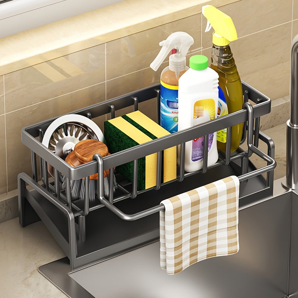1 Set, Polypropylene (PP) Plastic Kitchen Sink Caddy Organizer - AdeLShop