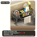 1 Set, Polypropylene (PP) Plastic Kitchen Sink Caddy Organizer - AdeLShop