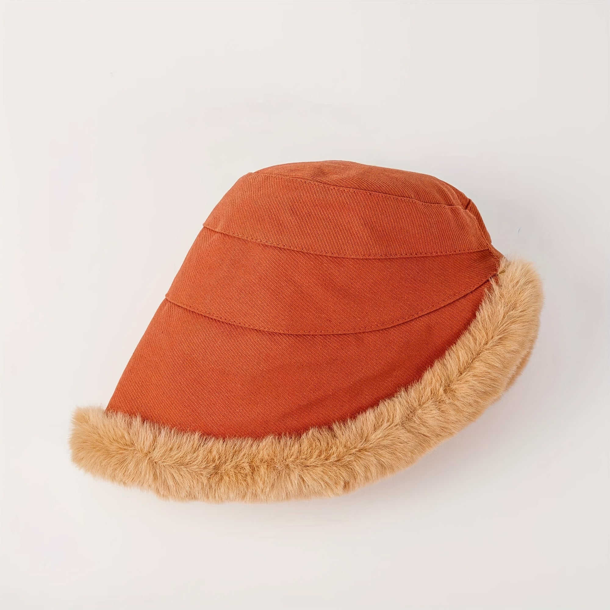 Winter Thermal Bucket Hat, Faux Fur Plush Thickened Ear Protection