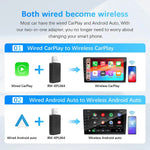 2in1 Wired to Wireless CarPlay Android Auto Adapter for OEM Car Stereo With USB - AdeLShop