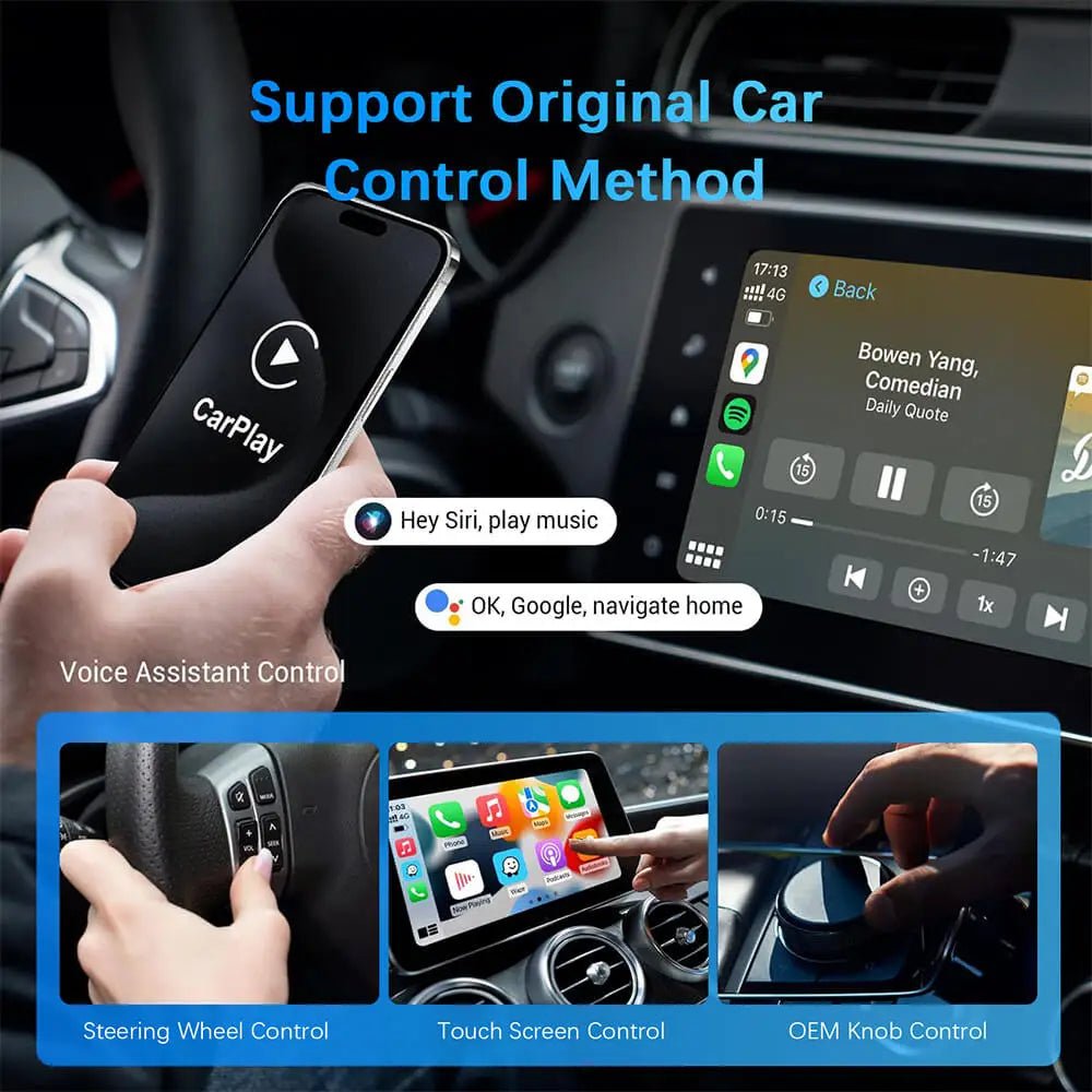 2in1 Wired to Wireless CarPlay Android Auto Adapter for OEM Car Stereo With USB - AdeLShop