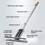 3 - in - 1 Windows Glass Cleaning Kit Adjustable Height Cleaner Mop Household - AdeLShop