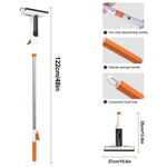 3 - in - 1 Windows Glass Cleaning Kit Adjustable Height Cleaner Mop Household - AdeLShop