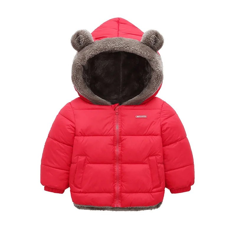  - 30℃ Winter Lamb Wool Jackets Baby Girls Plus Velvet Thick Coats Children - AdeLShop