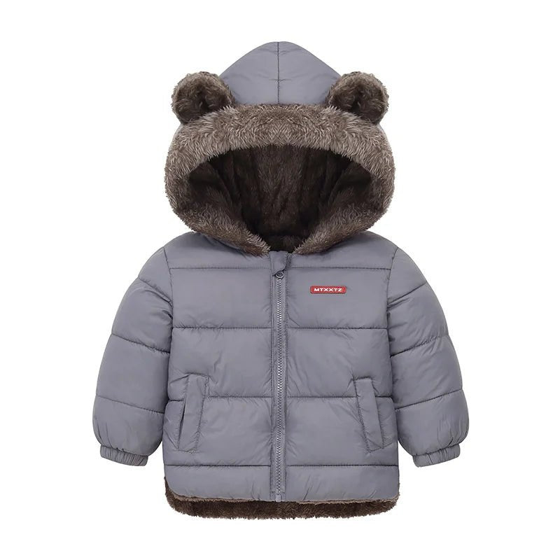  - 30℃ Winter Lamb Wool Jackets Baby Girls Plus Velvet Thick Coats Children - AdeLShop
