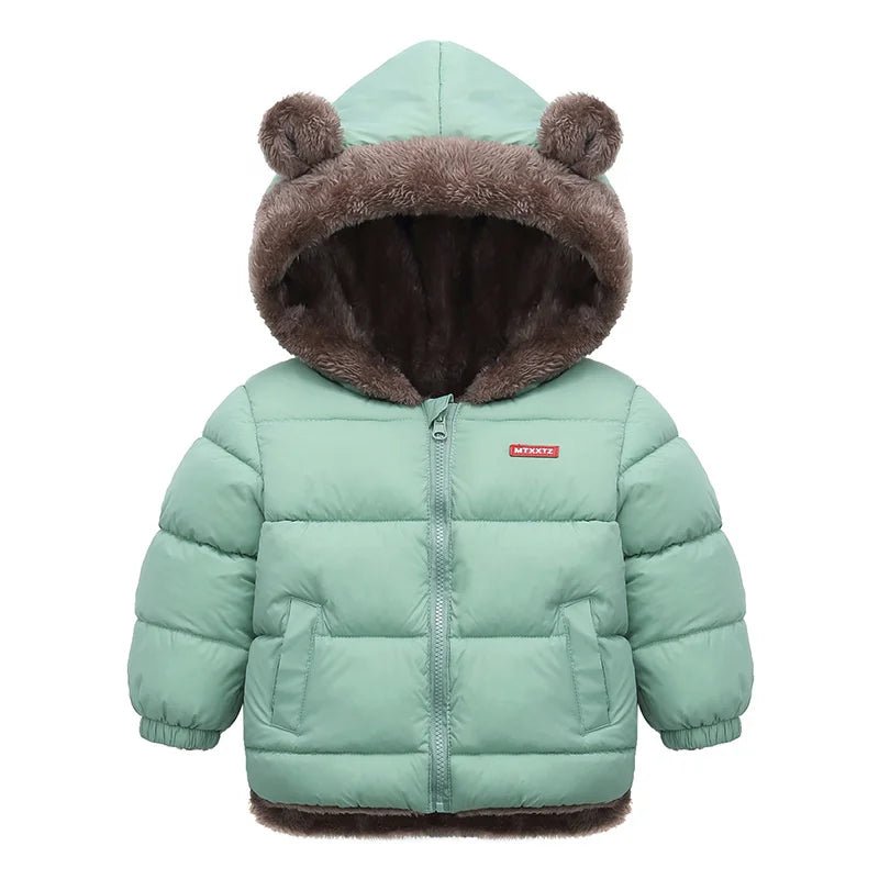  - 30℃ Winter Lamb Wool Jackets Baby Girls Plus Velvet Thick Coats Children - AdeLShop