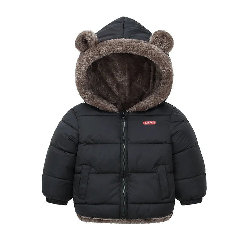  - 30℃ Winter Lamb Wool Jackets Baby Girls Plus Velvet Thick Coats Children - AdeLShop