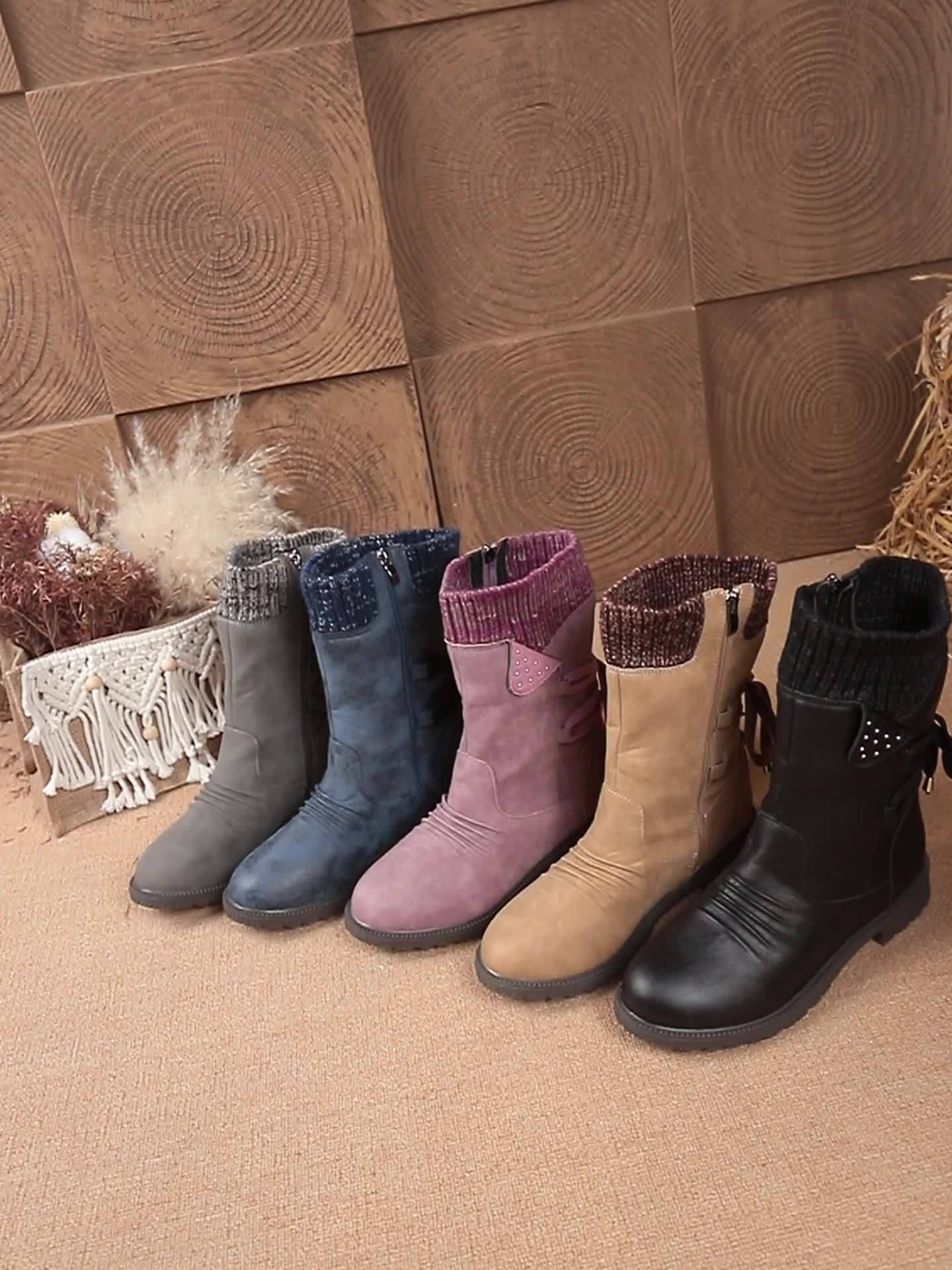 Vintage Classic Elegant 's Mid-Calf Boots.
