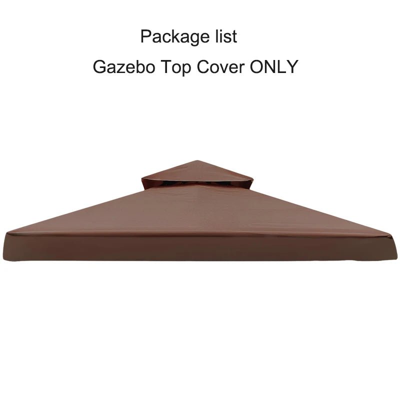 3x3m Canopy Replacement Top Canopy Cover Replacement 118"x118" Double Tiered Gazebo Covers for Yard Patio Garden Canopy Sunshade - AdeLShop