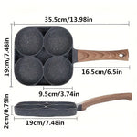 4 - Hole Non - Stick Frying Pan with Maifan Stone Coating - AdeLShop