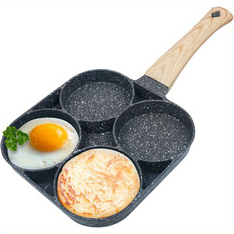 4 - Hole Non - Stick Frying Pan with Maifan Stone Coating - AdeLShop