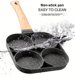 4 - Hole Non - Stick Frying Pan with Maifan Stone Coating - AdeLShop
