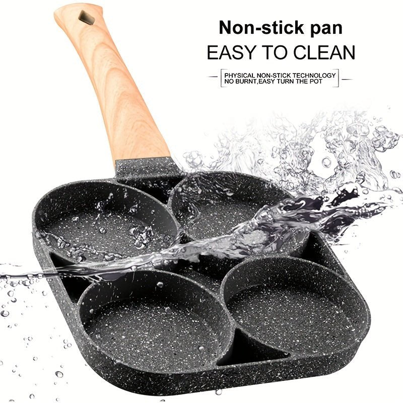 4 - Hole Non - Stick Frying Pan with Maifan Stone Coating - AdeLShop