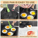 4 - Hole Non - Stick Frying Pan with Maifan Stone Coating - AdeLShop