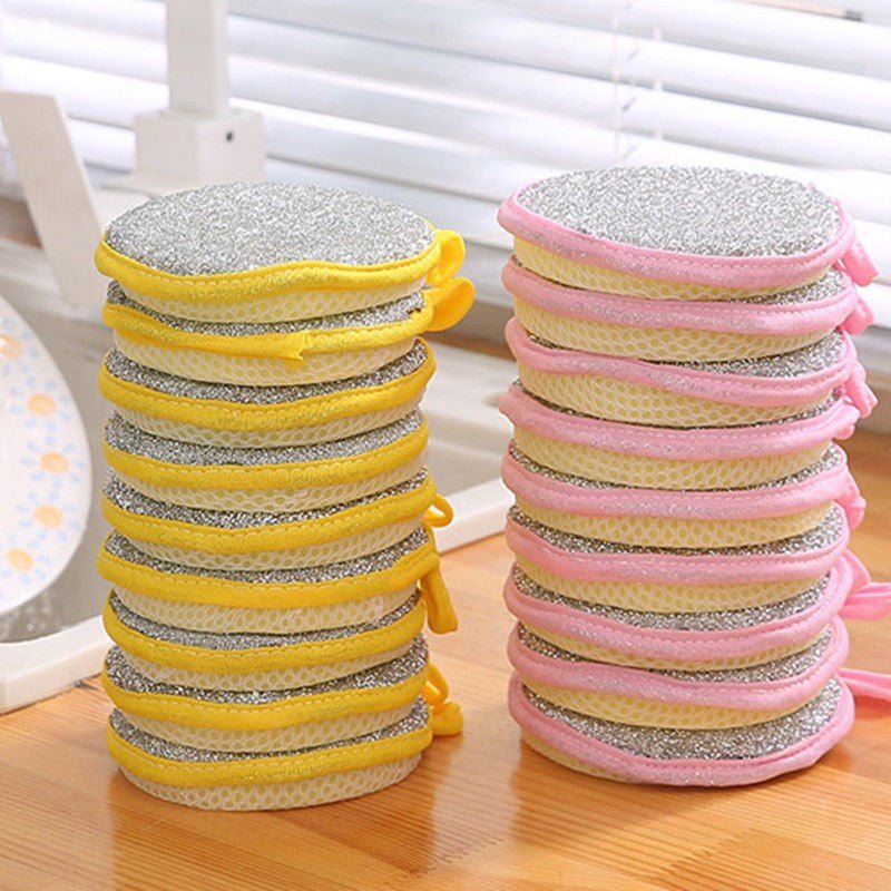 5/10pcs, Double Side Dishwashing Sponge Pan Pot Dish Wash - AdeLShop