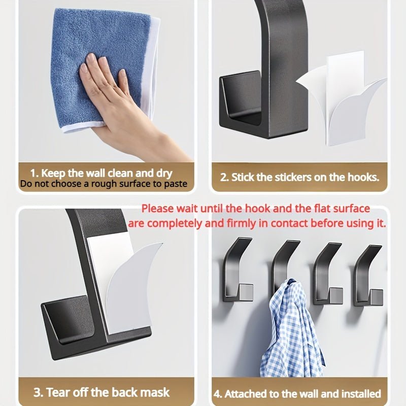 5pcs Set No - Drill Wall Hooks - AdeLShop