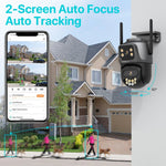 8MP 4K Outdoor WiFi Camera Two Lens Dual Screen - AdeLShop