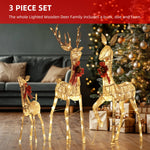 3pcs Large 3D Christmas Reindeer
