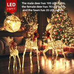 3pcs Large 3D Christmas Reindeer