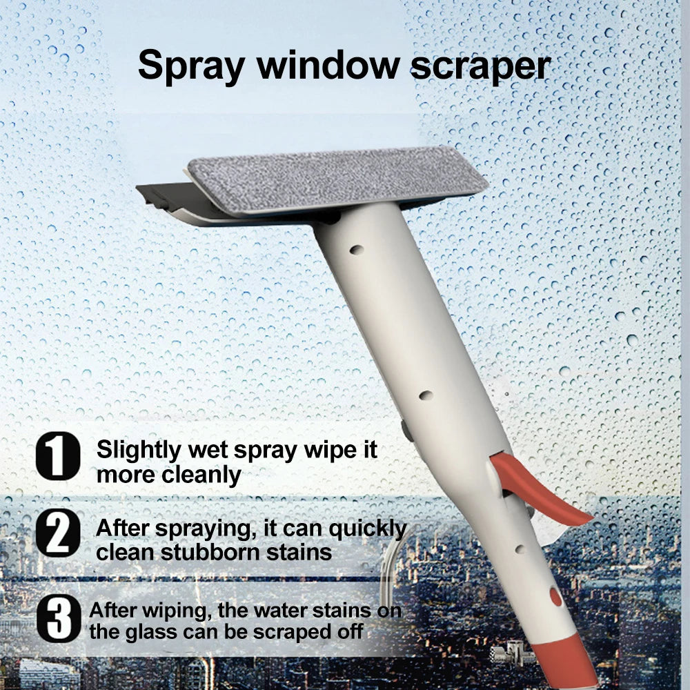3-in-1 Windows Glass Cleaning Kit Adjustable Height Cleaner Mop Household