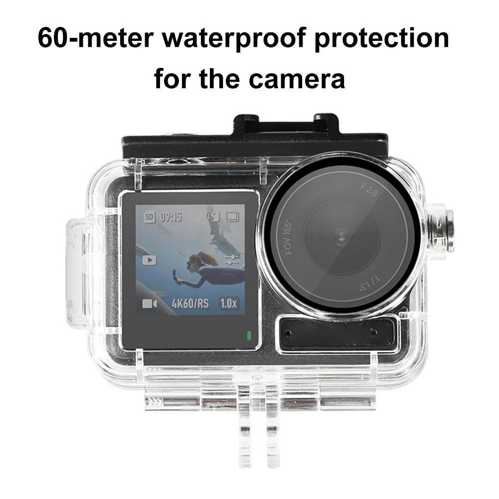 60M/196FT Waterproof Case Diving Housing Case Anti-Fog