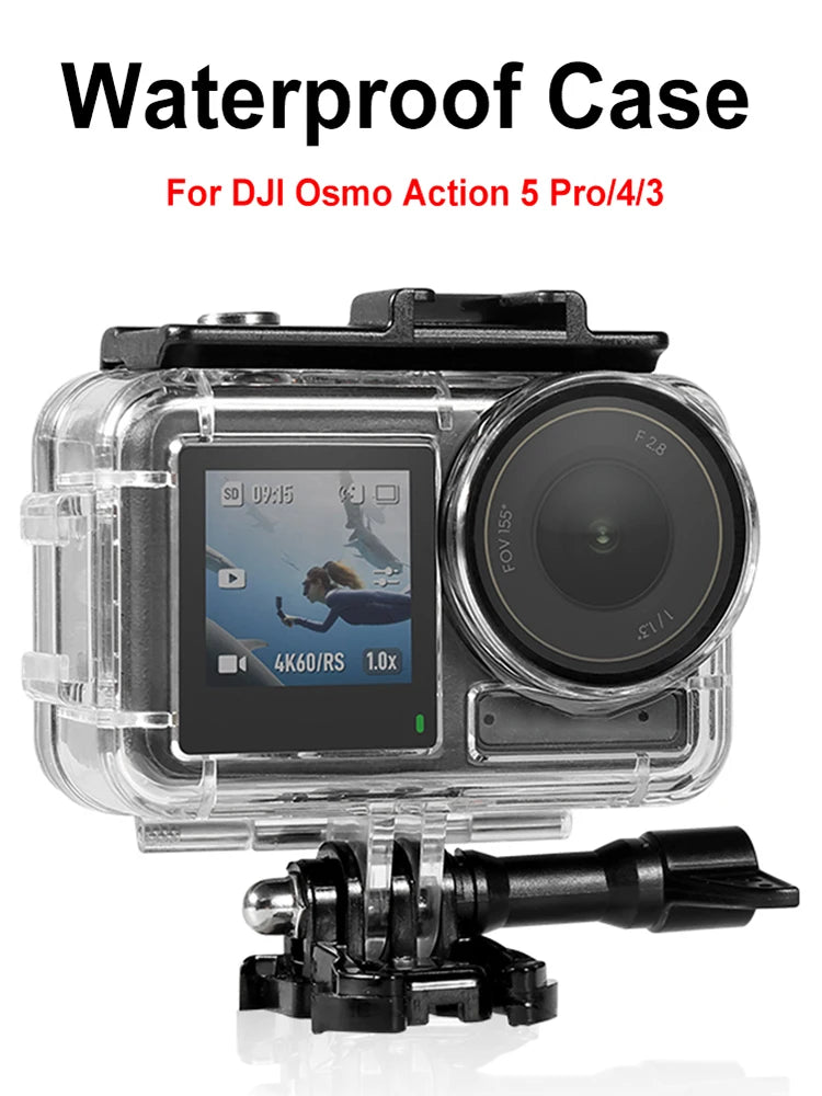 60M/196FT Waterproof Case Diving Housing Case Anti-Fog