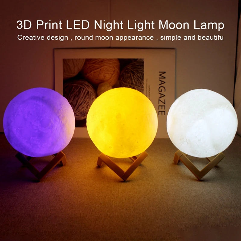 Book Light LED Moon Light Galaxy Light, Moon Night Light, Girl, Boy, Child Birthday Gift