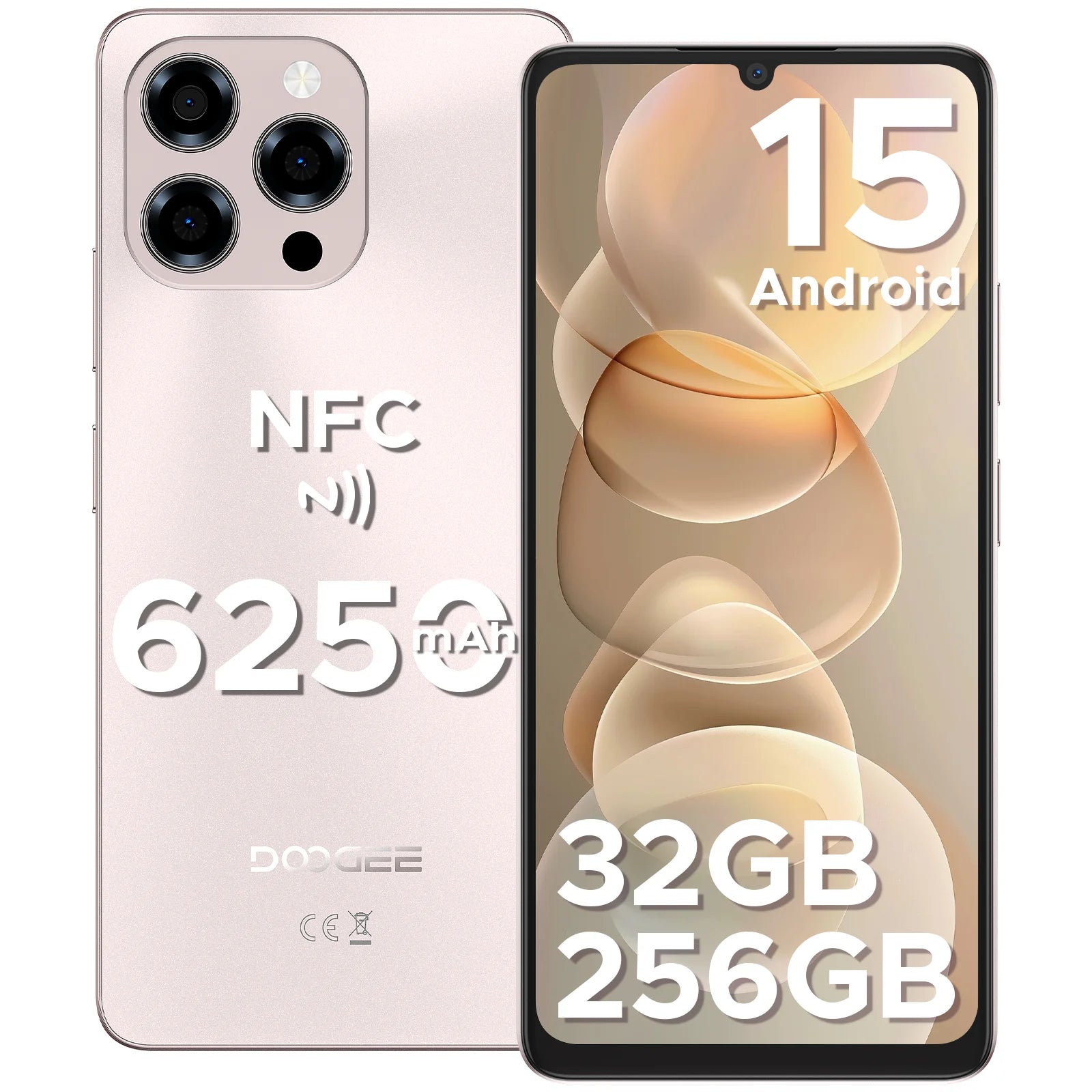 Global Version Doogee Note58 Pro Android 15 Smartphones 8Gb Ram 256Gb