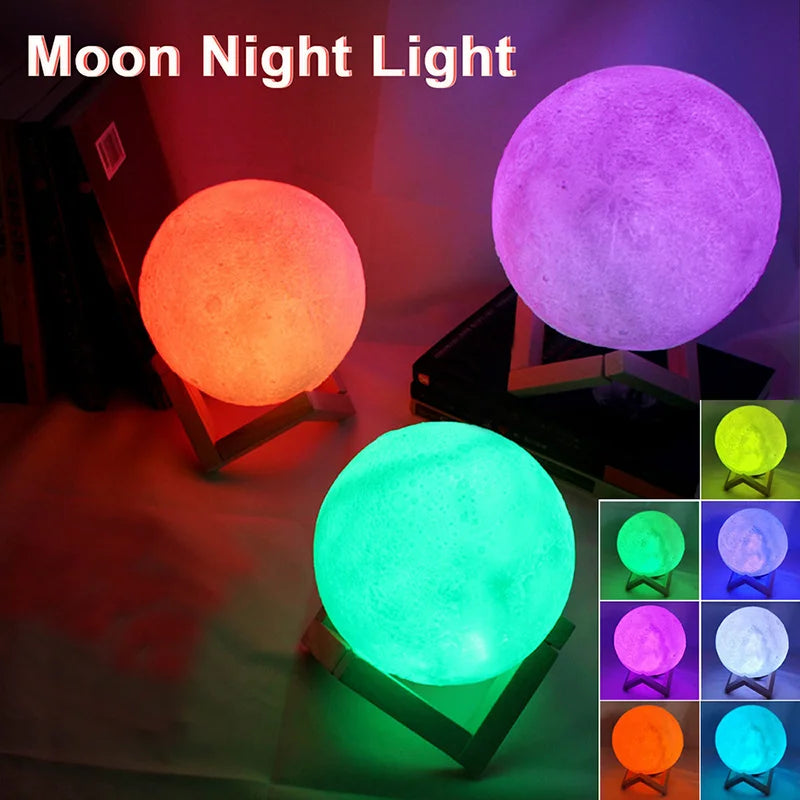 Book Light LED Moon Light Galaxy Light, Moon Night Light, Girl, Boy, Child Birthday Gift