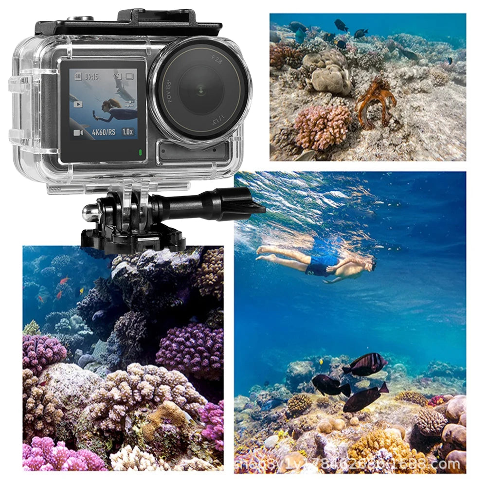 60M/196FT Waterproof Case Diving Housing Case Anti-Fog