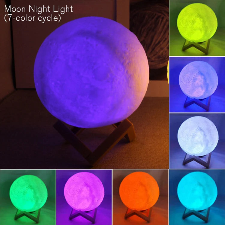 Book Light LED Moon Light Galaxy Light, Moon Night Light, Girl, Boy, Child Birthday Gift