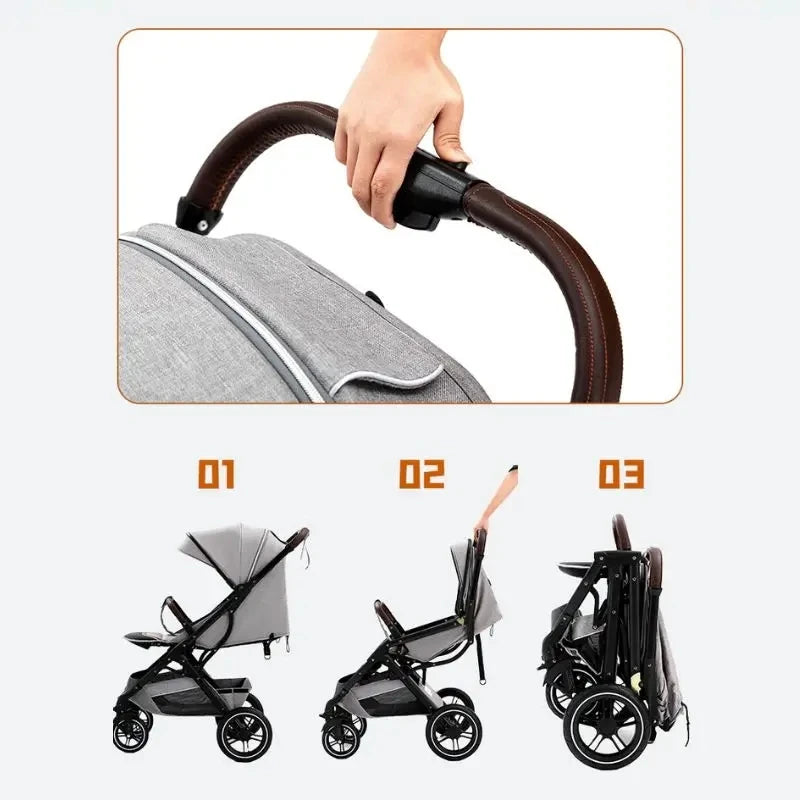 Baby Stroller Lightweight High Landscape Foldable Stroller Multifunctional Newbor