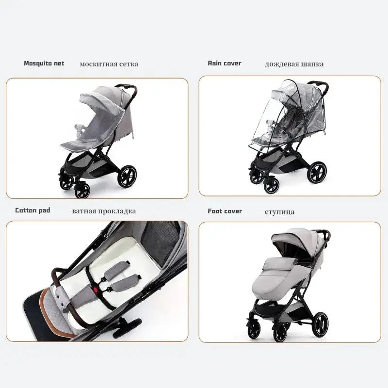 Baby Stroller Lightweight High Landscape Foldable Stroller Multifunctional Newbor