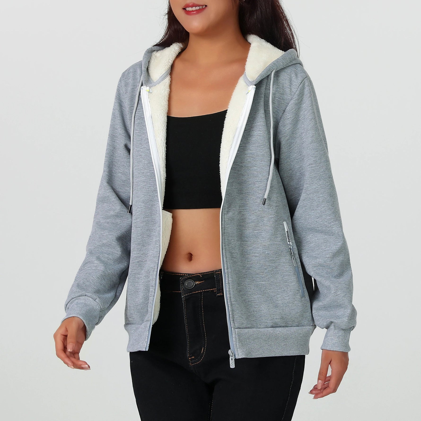 A Winter Women's Jacket, Fleece - Lined and Thickened for Warmth - AdeLShop