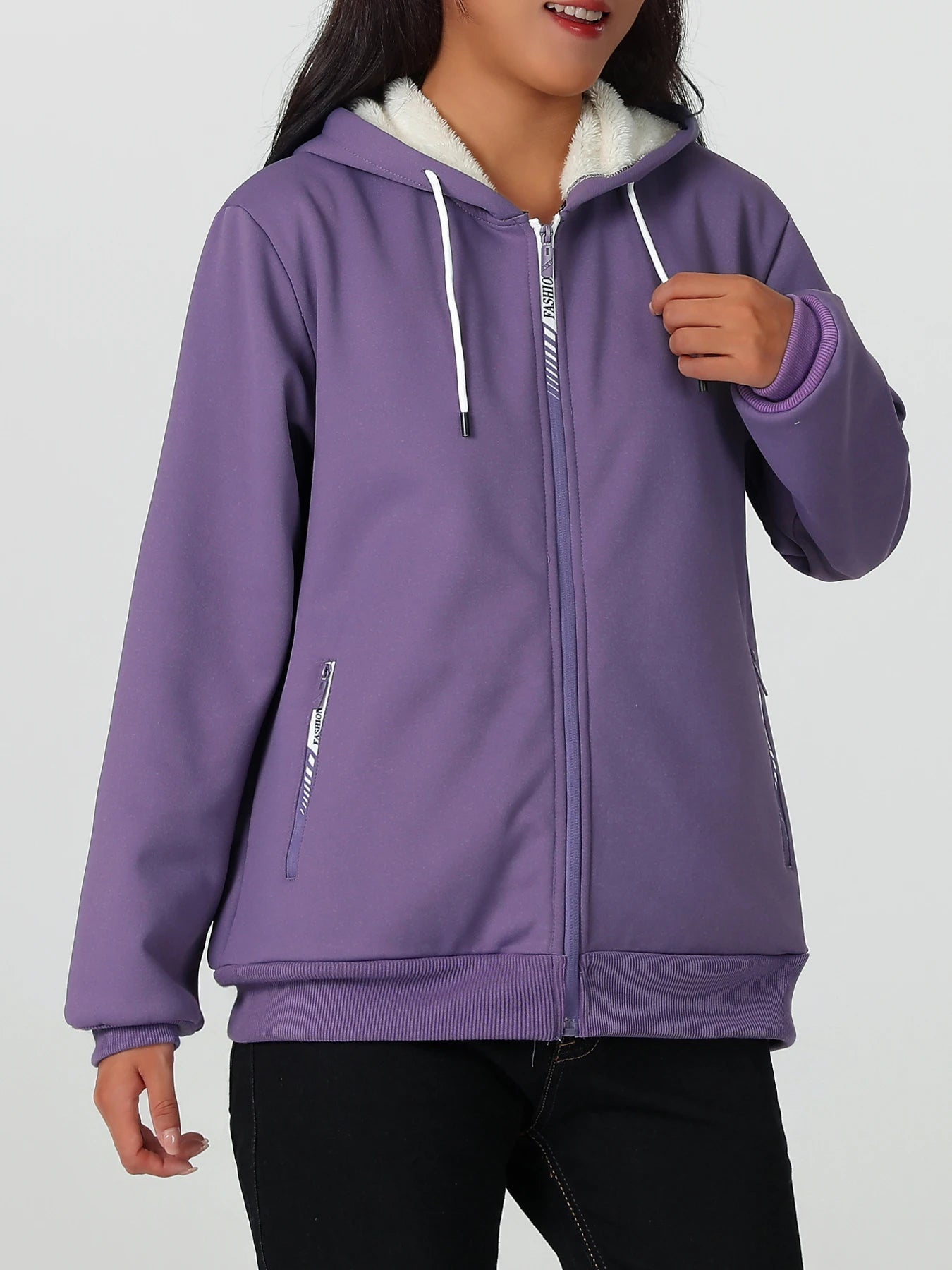 A Winter Women's Jacket, Fleece - Lined and Thickened for Warmth - AdeLShop