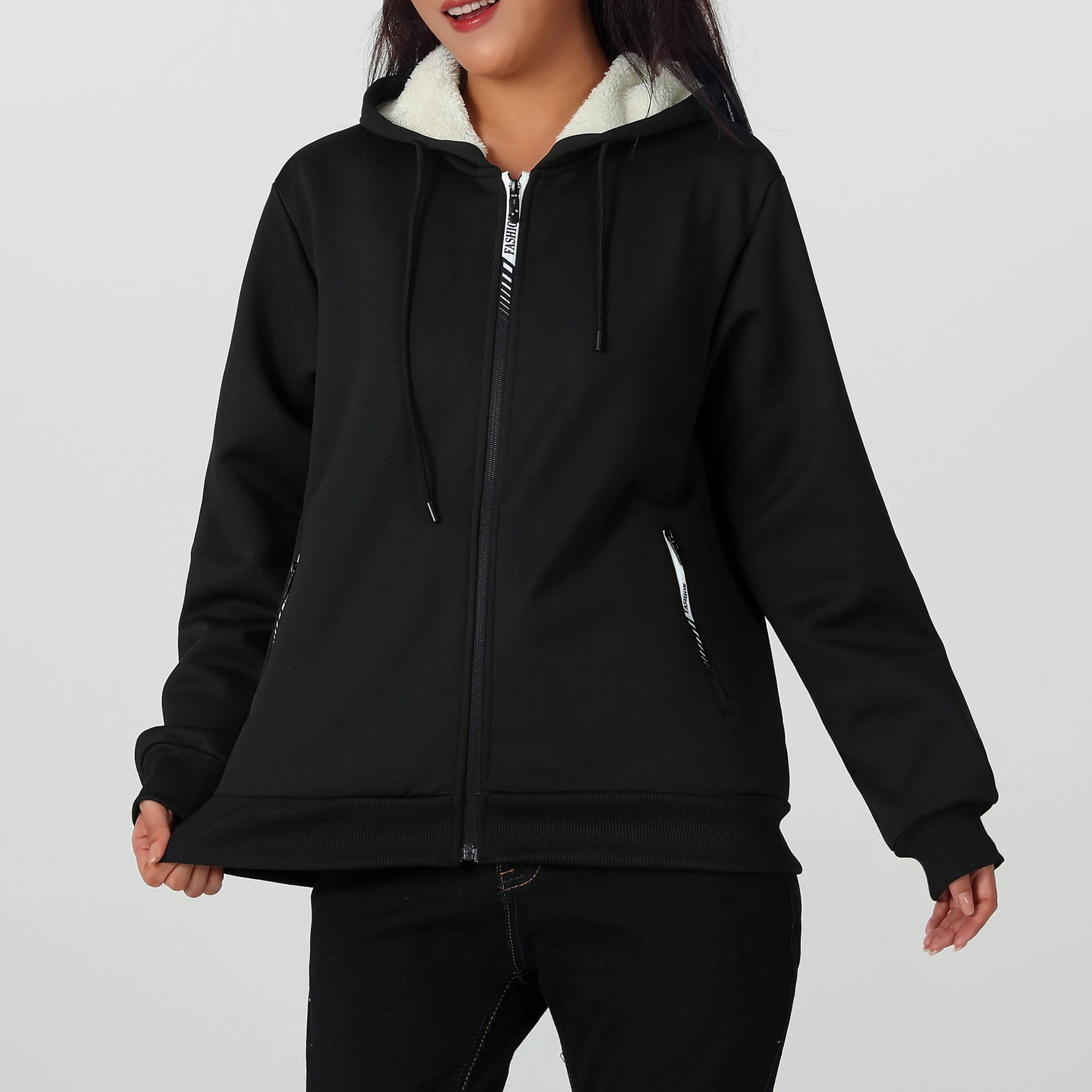 A Winter Women's Jacket, Fleece - Lined and Thickened for Warmth - AdeLShop