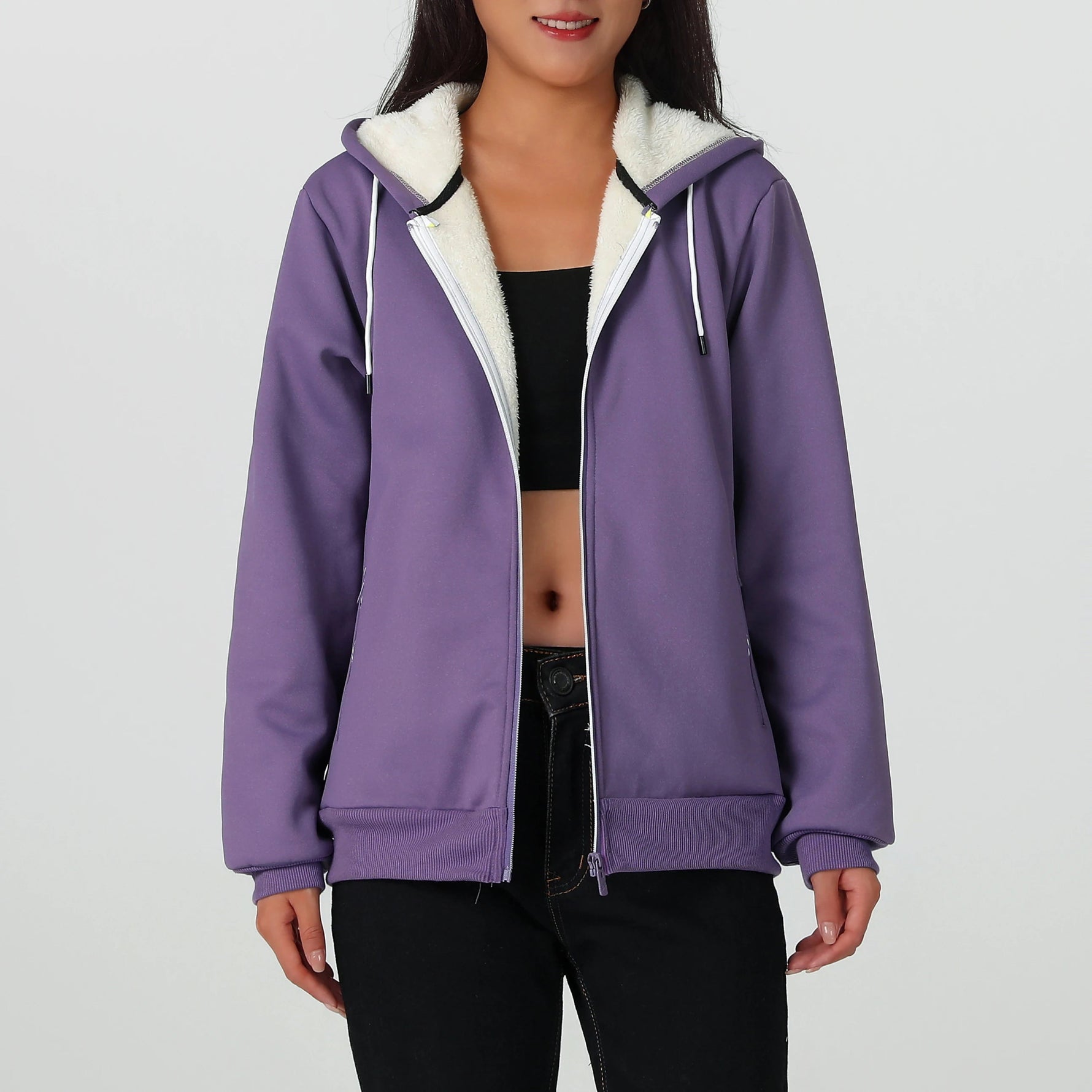 A Winter Women's Jacket, Fleece - Lined and Thickened for Warmth - AdeLShop