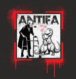 ANTIFA Unisex Shirt – Zärtlicher Widerstand mit Rose, Dinos & Street-Art | Das kreative Statement“