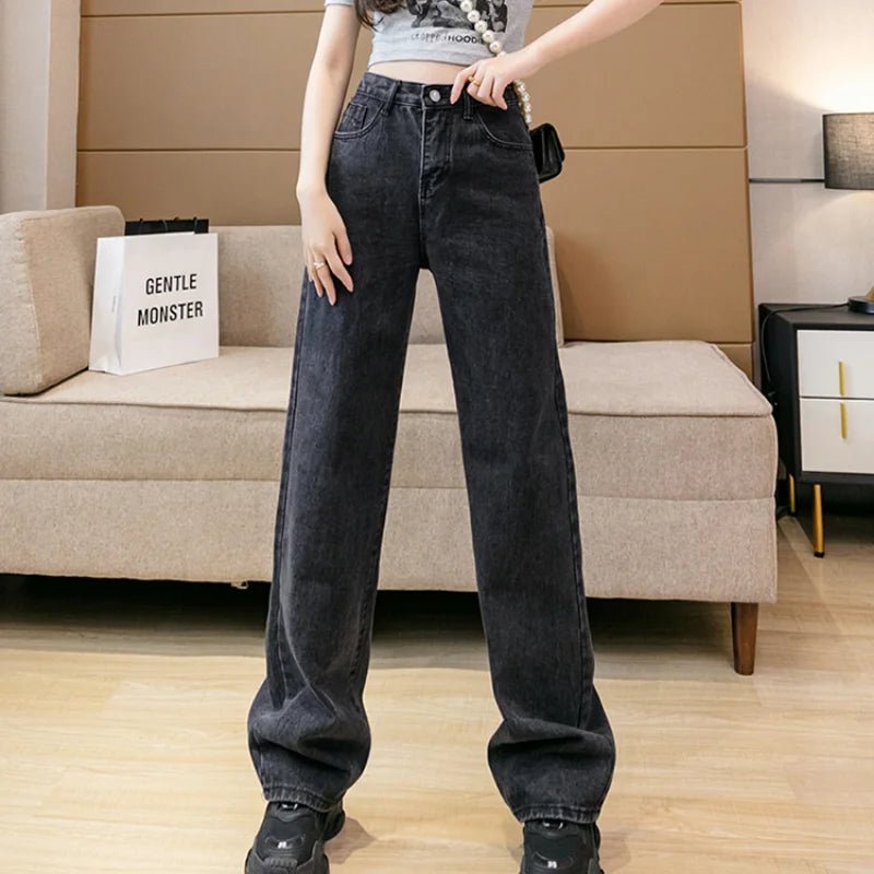 Autumn Spring Jeans Women Denim Pants Vintage Straight Trousers Fashion Female - AdeLShop