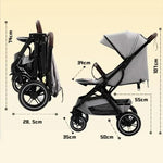 Baby Stroller Lightweight High Landscape Foldable Stroller Multifunctional Newbor - AdeLShop