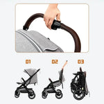 Baby Stroller Lightweight High Landscape Foldable Stroller Multifunctional Newbor - AdeLShop
