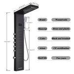 Bathroom LED Light Rain Waterfall Shower Panel Faucet Body Massage - AdeLShop