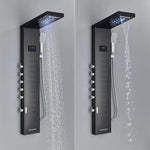 Bathroom LED Light Rain Waterfall Shower Panel Faucet Body Massage - AdeLShop