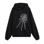 Bling Bling Shiny Rhinestone Hoodies Jacket Coat Skeleton Hoodie - AdeLShop