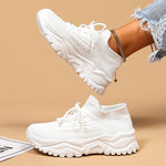 Chic Womens Breathable Knit Sneakers - AdeLShop