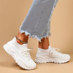 Chic Womens Breathable Knit Sneakers - AdeLShop