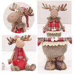 Christmas Cute Elk Decor Table Decor Red Fabric Retractable Standing Sitting Posture - AdeLShop