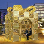 Christmas Holiday Shopping Mall Street Park Lighting Decorative Giant LED Christmas Bowknot - AdeLShop